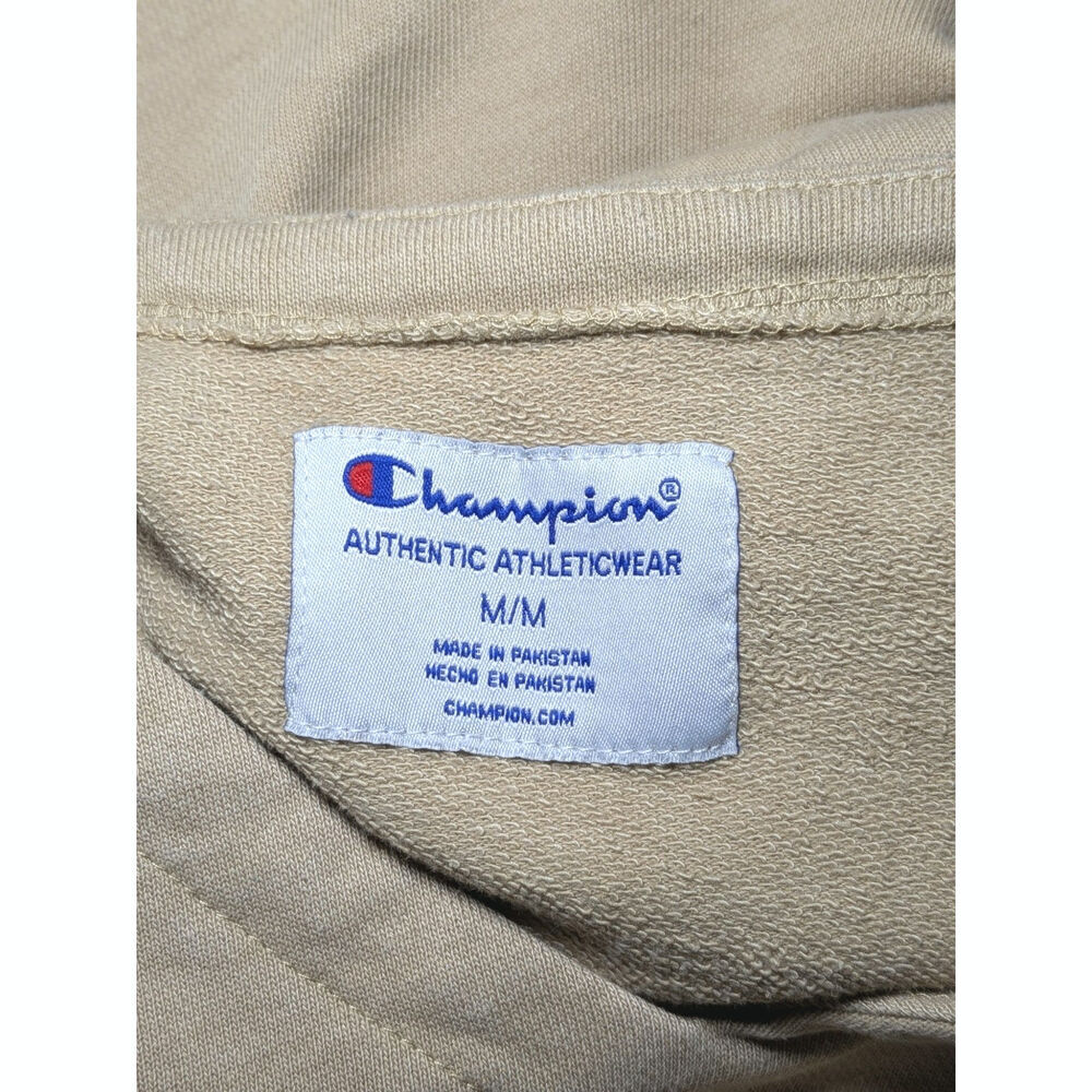 Champion Authentic Athleticwear Women's Medium Tan V-Neck Sweatshirt C Logo - Picture 3 of 12